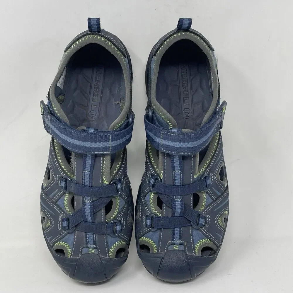 Merrell Hydro Hiker Sandals Youth Boys Size 4 Blue Green Water Shoes MY53375